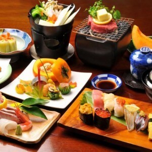 varios platos japoneses