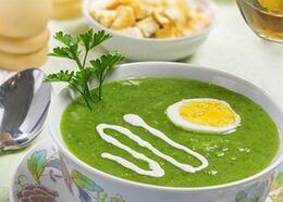 sopa de crema con una dieta proteica